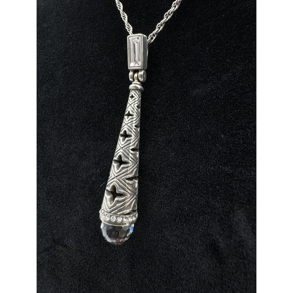 Brighton Castillo Crystal Silver Plated Necklace Mystic Wand Pendant Fantasy - Picture 4 of 8